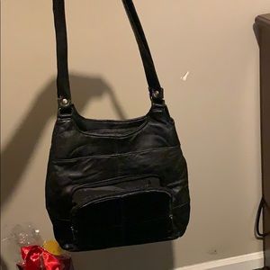 Black Pleather Purse